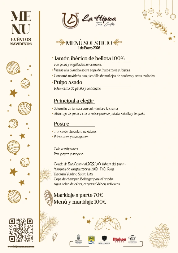 Menú 1 Enero 2026 - La Hípica Tres Cantos
